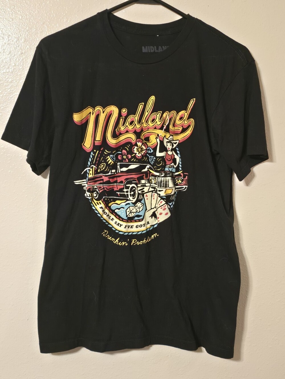 Midland "Drinkin' Problem" Country Music Graphic T-Shirt - Size Medium